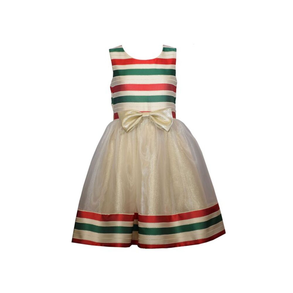 Bonnie Jean Toddler Girls Sleeveless Jacquard Striped Party Dress